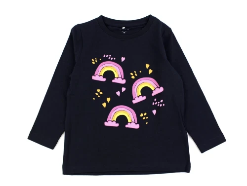 Name It dark navy rainbow top